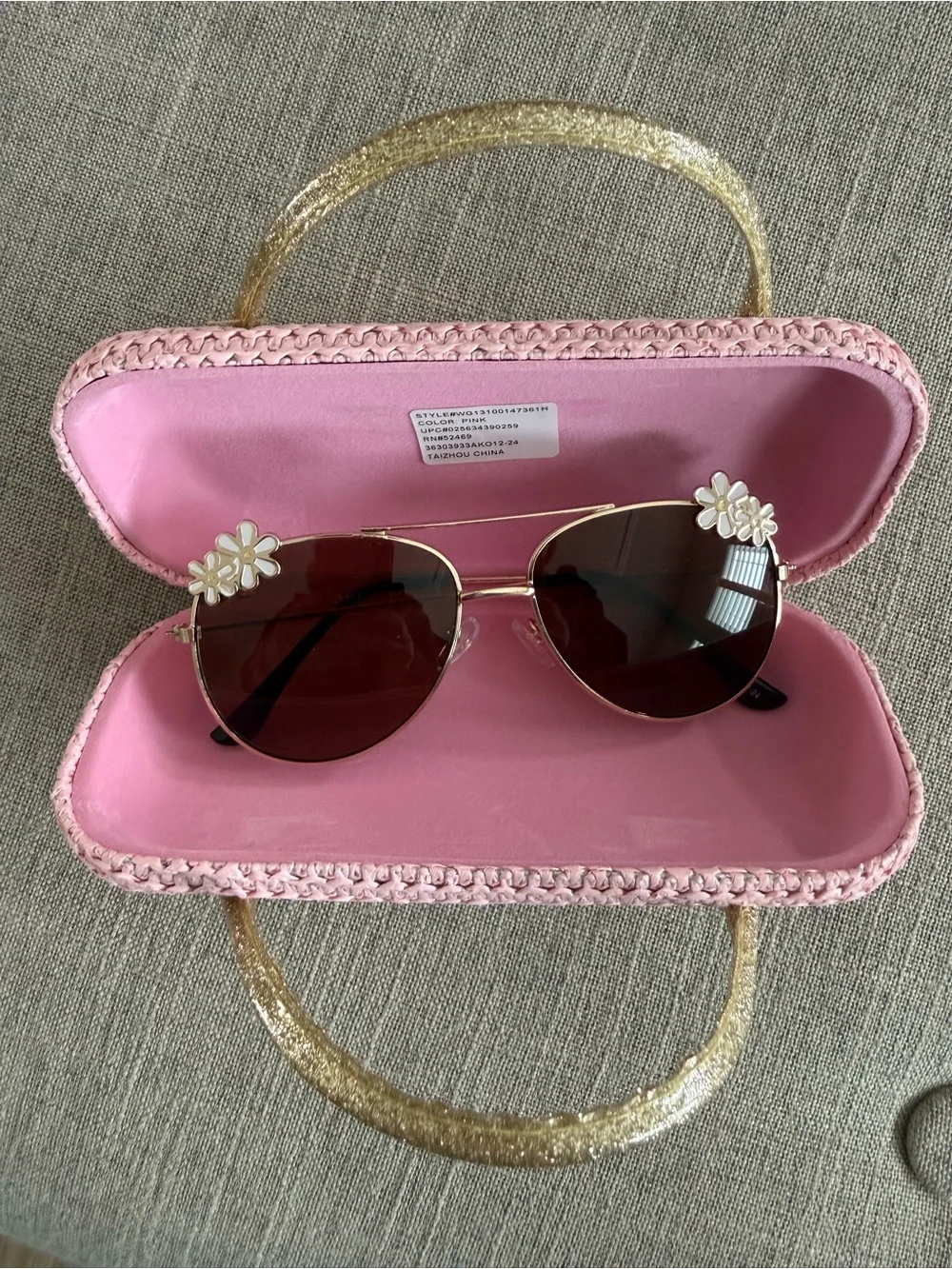 Girl Floral sunglasses and case